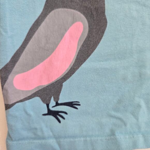Mini Boden Cockatiel Applique Short Sleeve T-Shirt Blue Pink Girls 3-4Y - Picture 6 of 10